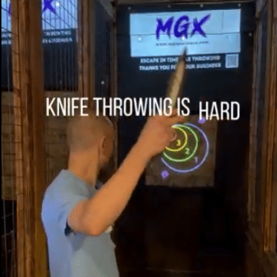 Knife Throwing Experience in The Woodlands at Escape In Time